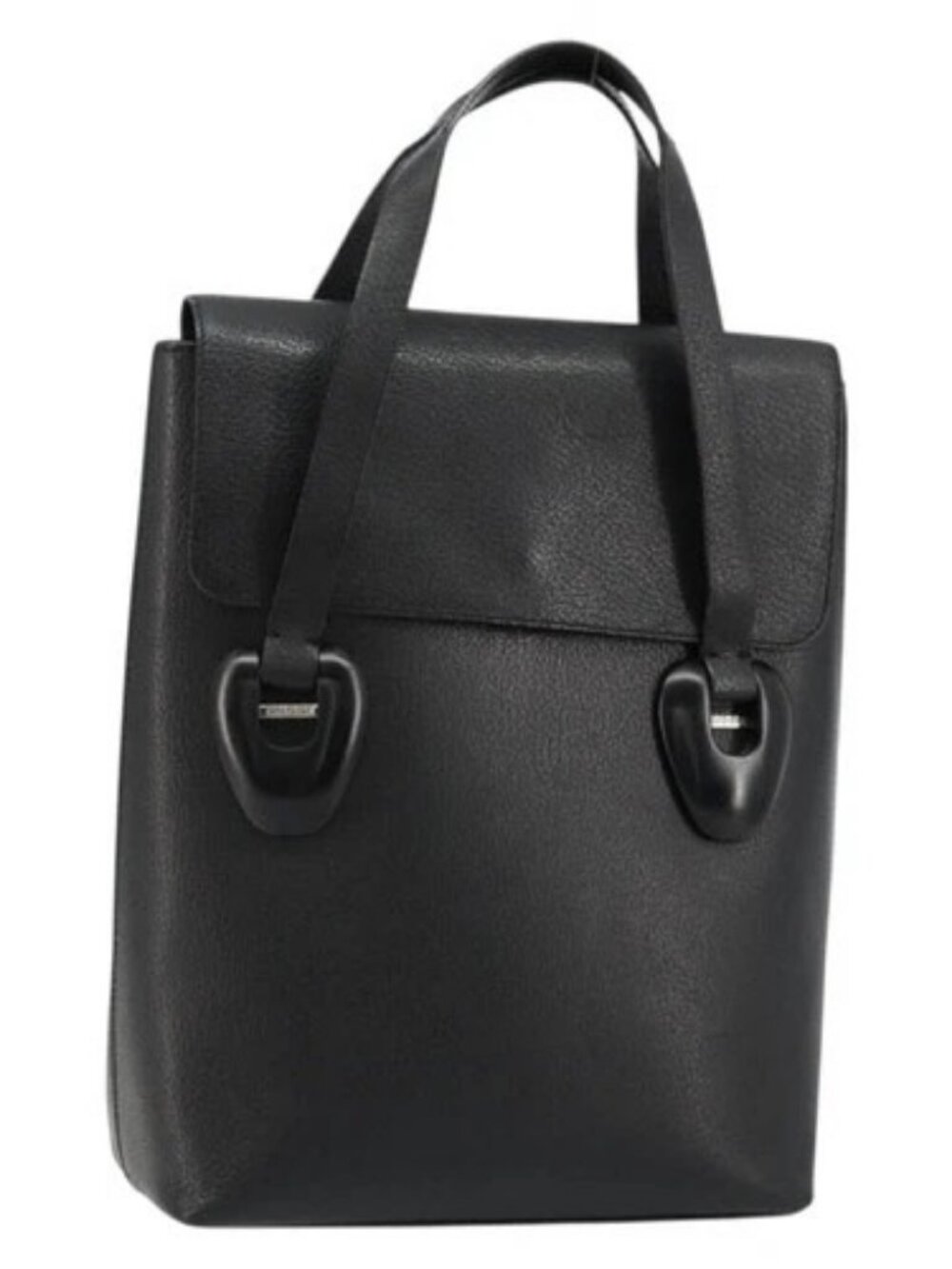 GUCCI Hand Bag Leather Black Silver 002 123 0452 Auth bs35148